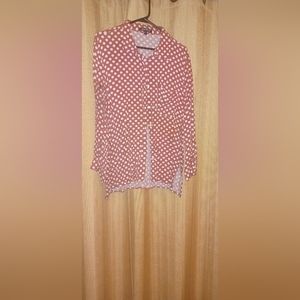 Long sleeved polka dot button from shirt